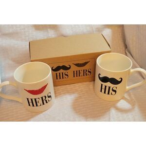 Gourmet Village His And Hers Cofee Cup Mug Set New In Box